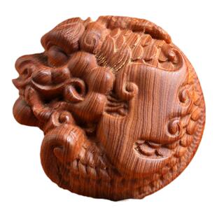 崖柏木雕龙鱼化龙摆件鳌头鱼吉祥物祥龙挂件龙头鱼随身盘玩手把件