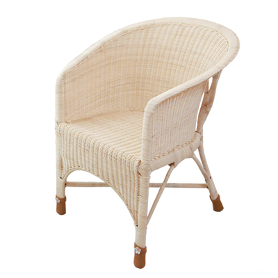 天然植物室内办公老式高靠背藤椅