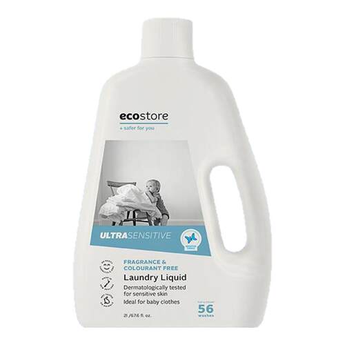 ecostore宜可诚新西兰低敏无香洗衣液婴幼儿友好洗涤剂除菌除螨2L
