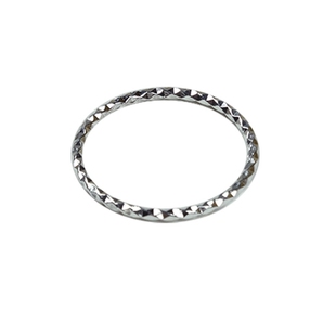 【豌豆饰物】基础车花纯银戒指女百搭叠戴素圈指环搭配简约食指戒