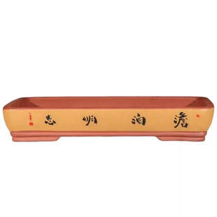 紫砂花盆假山无孔浅盆室内造景特大号长方形吸水石盆老桩带孔花盆