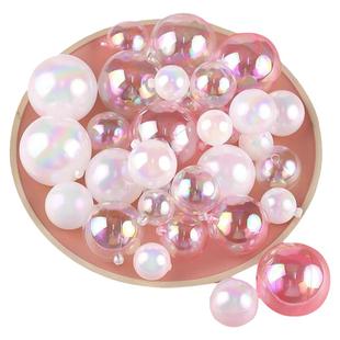 50个装蛋糕装饰INS风创意幻彩许愿球装扮炫彩透明泡泡球生日挂饰