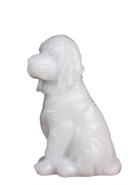 天然白玉狗摆件生肖发财旺财狗