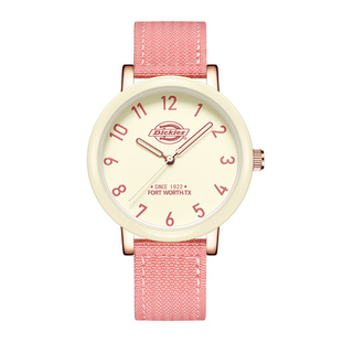 Dickies手表女2024新款学生初高中帆布表带气质小众送闺蜜石英表