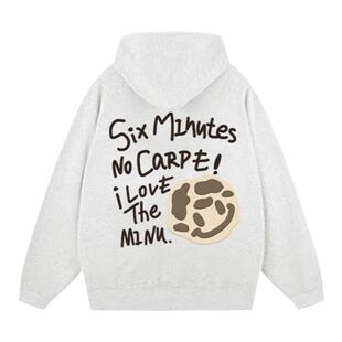 sixminu重磅潮牌ab面加绒连帽卫衣中性风宽松帽衫oversize上衣女