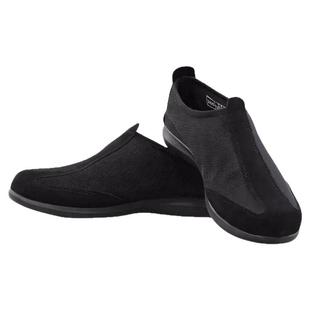 潜艇长航布鞋黑色一脚蹬透气防滑耐磨户外老人男轻便休闲鞋网面鞋