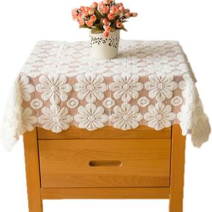 实拍盖布欧式电视机冰箱双开门微波炉床头柜盖巾套防尘罩多用方巾