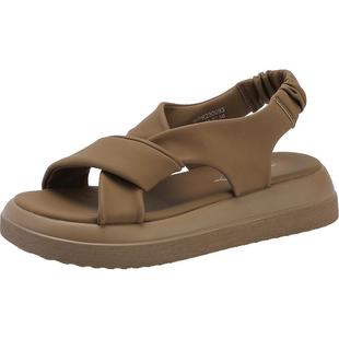 红蜻蜓凉鞋女2025新款夏季透气增高女鞋运动休闲鞋厚底户外沙滩鞋