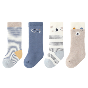 斑比婴儿长筒袜春秋棉袜新初生婴幼儿春夏中筒不勒腿宝宝袜子a类