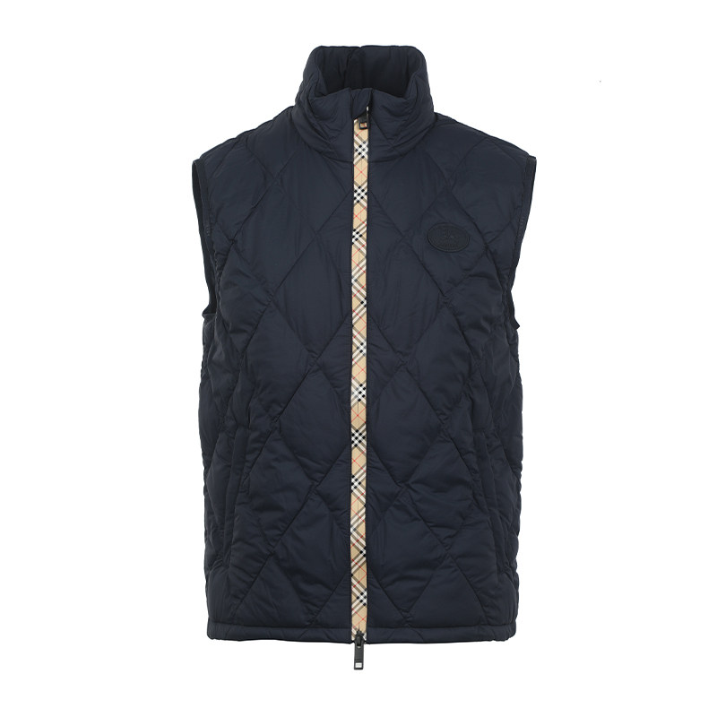 【自营】BURBERRY/博柏利男士FW26菱格绗缝立领拉链防寒马甲外套