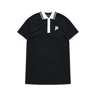 FILA FUSION斐乐潮牌女子连衣裙夏季时尚宽松简约POLO领连身裙子