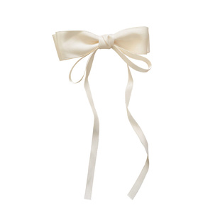 甜美气质蝴蝶结飘带发夹女2025新款高端鸭嘴夹子半扎发弹簧夹发卡