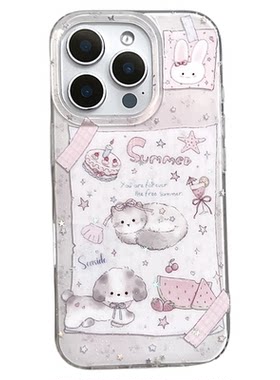 可爱便签蛋糕猫咪狗狗手机壳