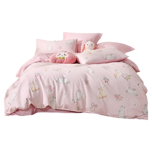 罗莱家纺儿童套件A类全棉抗菌纯棉三床上四件套床单床笠被套床上