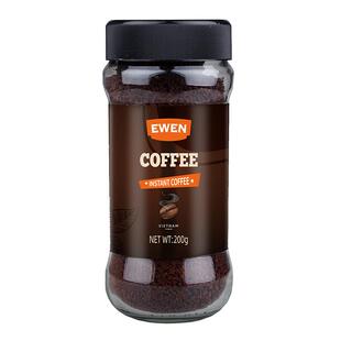 EWEN意文速溶咖啡200g越南进口黑咖啡速溶咖啡提神咖啡粉罐装