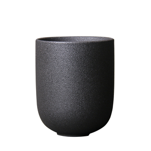 手工窑变粗陶大号茶杯陶瓷功夫茶具品茗杯复古日式品杯个人杯陶杯