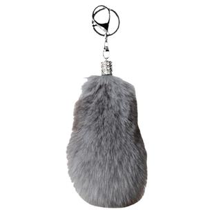 狐狸真毛男女车钥匙扣皮草包包毛绒饰品貂毛尾巴挂件手机毛球挂坠