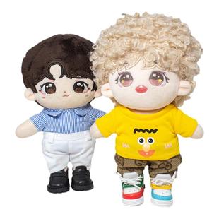 现货20cm娃鞋休闲皮鞋20厘米棉花娃娃鞋子黑色明星玩偶公仔玩具鞋