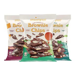 amazin'graze奇雅谷品140g巧克力薄荷布朗尼脆片伴手礼进口零食