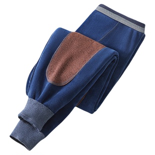 恒源祥秋裤男款加绒加厚保暖裤德绒发热含羊毛护膝防寒棉毛线冬季