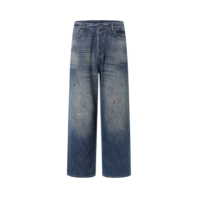 FW251981AC风格小众手绘牛仔长裤