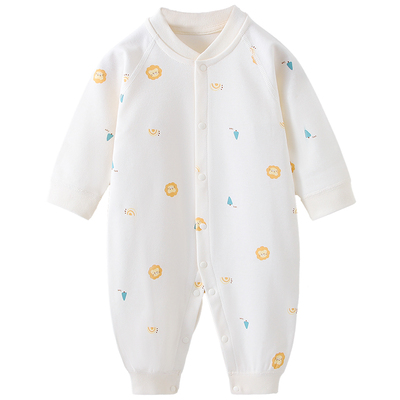 婴儿连体衣纯棉秋冬无骨