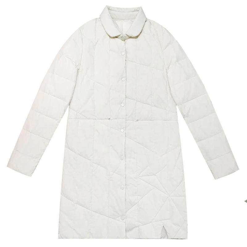 羽绒服女中长款2025冬季新款轻薄立领韩版休闲修身小个子女士外套