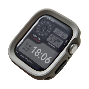 苹果s10手表ultra3新款月岩灰apple硅胶S11/iwatch软壳s8/se2/s9