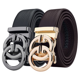 2025新款正品皮带男士真皮自动扣年轻人商务纯牛皮腰带潮流裤带男