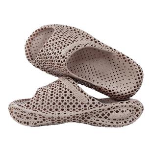 拖鞋男士外穿3d打印2025夏新款厚底踩屎感透气防滑运动洞洞凉拖女