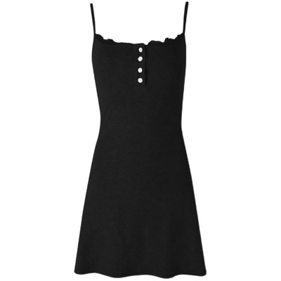 ourhour蕾丝花边亨利领连衣裙