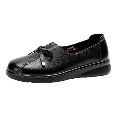 红蜻蜓真皮舒适妈妈鞋