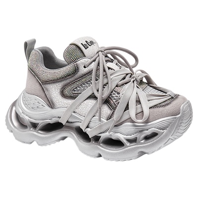 Lee Cooper老爹鞋女款2026新款春季厚底增高休闲鞋时尚镂空运动鞋