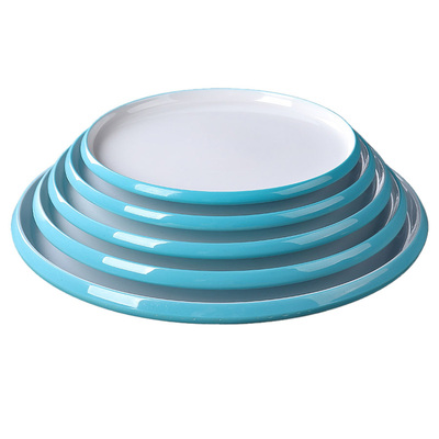 密胺圆形烧烤盘子商用饭店专用