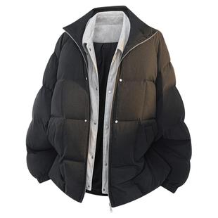 颜值当担！蓬松高充绒！外贸男装冬季轻量保暖假两件羽绒服外套潮