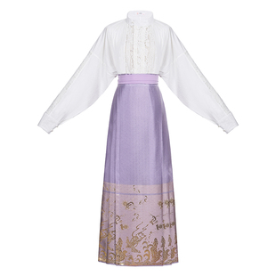 花朝记|花花优选|精卫填海|汉服|织金织银马面裙圆领衫汉元素