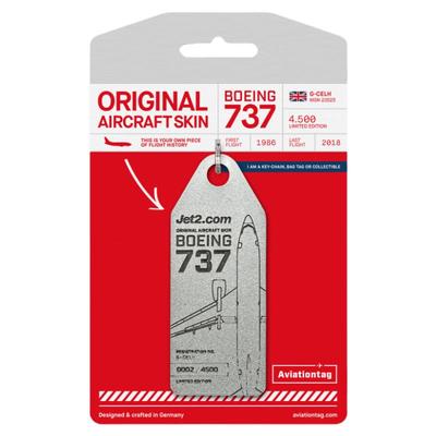 德国AviationTag JET2 波音737 757 飞机蒙皮航空行李牌钥匙扣