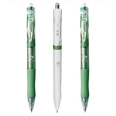 晨光按动中性笔环保记K35