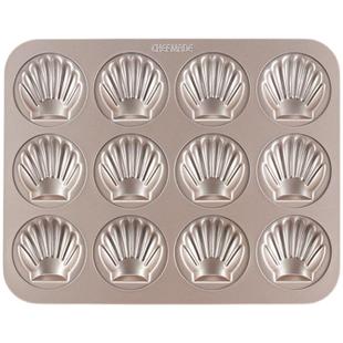 CHEFMADE学厨12连玛德琳蛋糕模日式贝壳心形模具面包烘焙烤箱烤盘