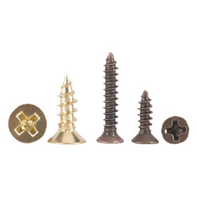 汉固威碳钢十字沉头螺钉自攻金色