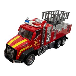 合金消防车玩具儿童惯性滑行仿真消防车男孩玩具车模型