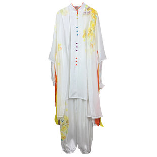 马蕾太极春蕾太极服练功服男女表演服比赛服装彩绘太极服一树花香