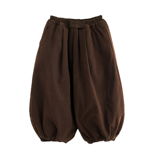 砚台家童装儿童灯笼裤男童冬装夹棉加厚长裤男孩东北防寒装备冬款