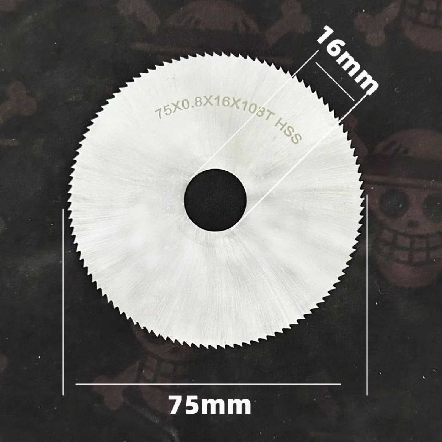 手电钻角磨机木工pvc超薄细齿高速钢微型台锯片3寸75mm16孔切割片