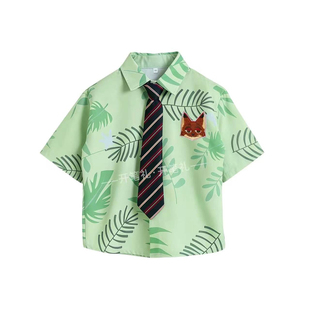 疯狂动物城尼克狐狸衣服男童迪士尼游园装备儿童表演服六一演出服