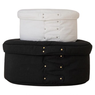 原创设计ins布艺夏克盒化妆收纳盒桌面收纳高颜值杂物收纳包带盖