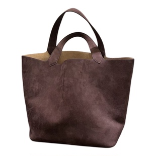 高品质Tote购物袋原厂滑绒牛皮定制五金内里磨砂牛皮女手提包
