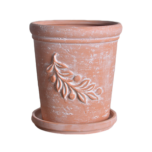 北欧多肉花盆帝罗马陶盆红陶花盆浮雕透气粗陶大口径陶瓷花盆清仓