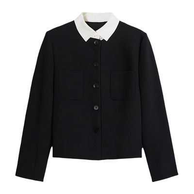 GOODYOUNG圆领短款黑色西装