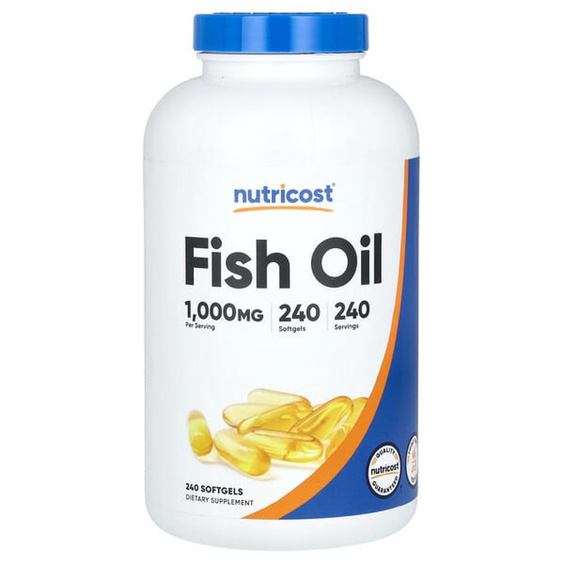 Nutricost浓缩鱼油支持心脑血管健康大脑功能清晰思维明目易吸收